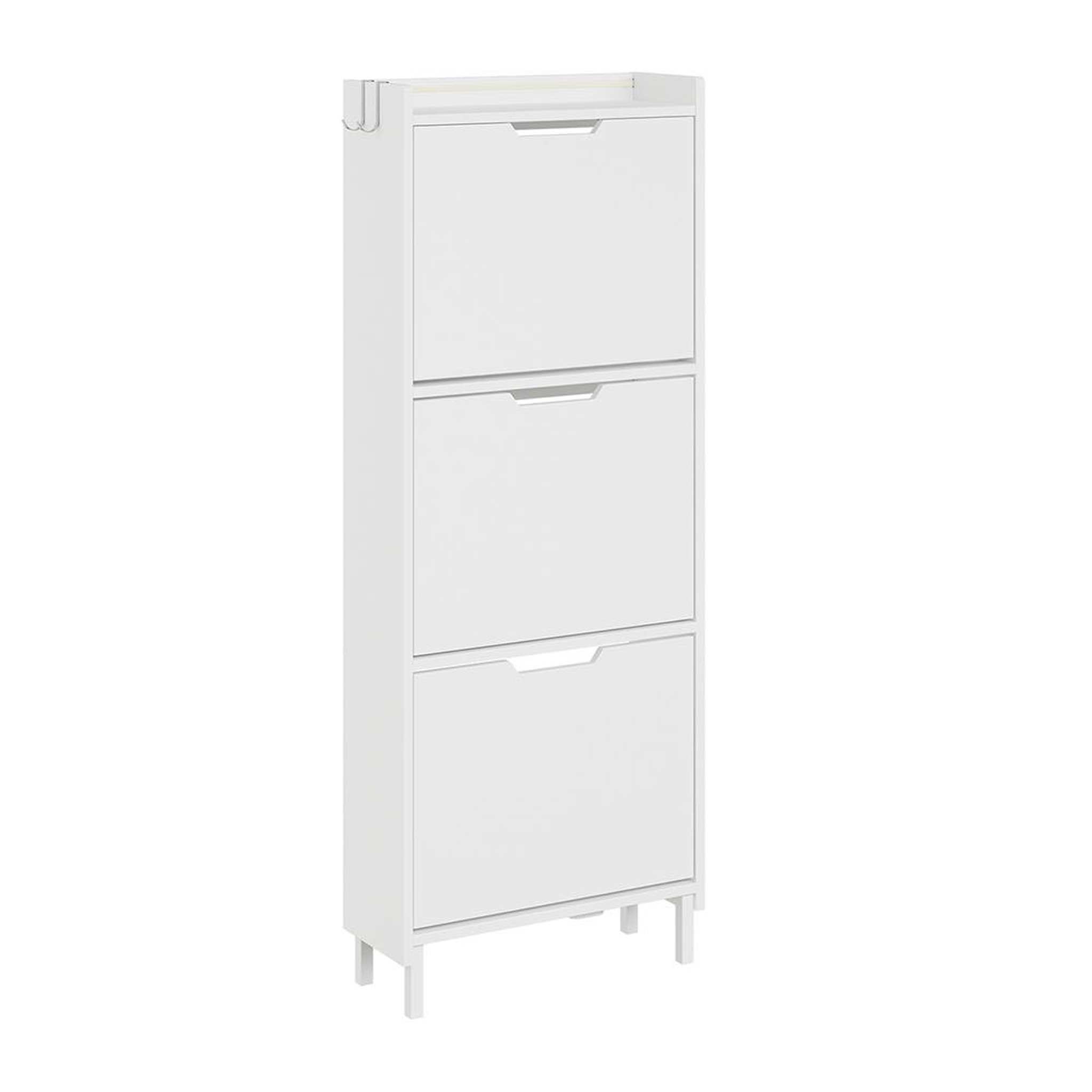 SOBUY Armoire à chaussures pliable Blanc 50x19x131 cm FSR151-H-E-W