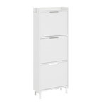 SOBUY Armoire à chaussures pliable Blanc 50x19x131 cm FSR151-H-E-W