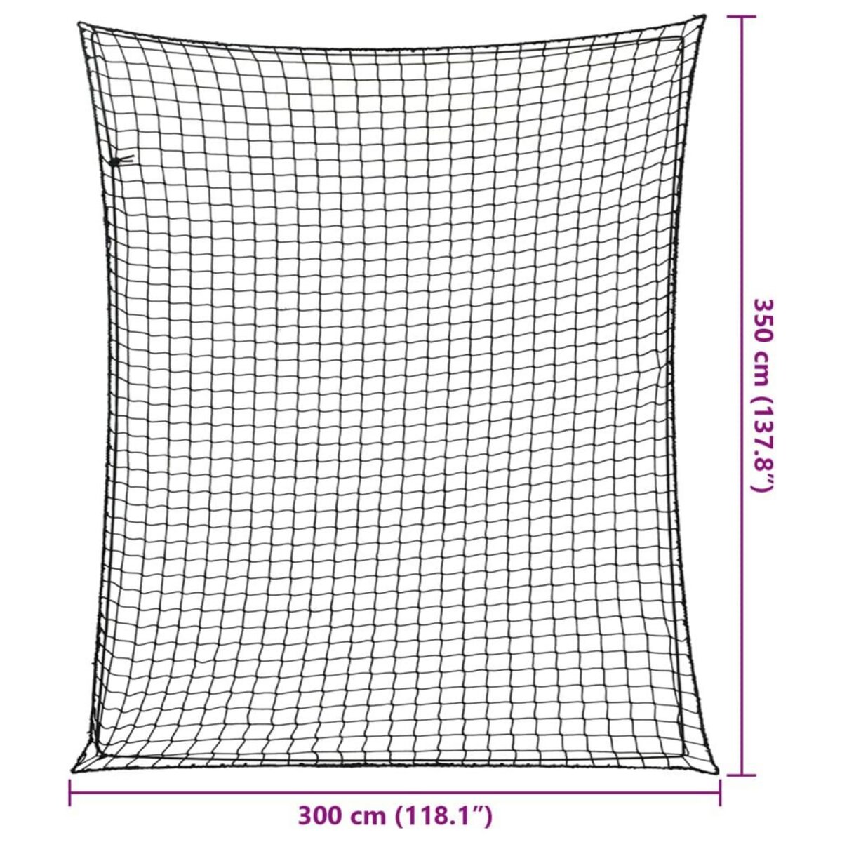 VIDAXL Filet pour remorque avec corde elastique noir 3,5x3 m PP