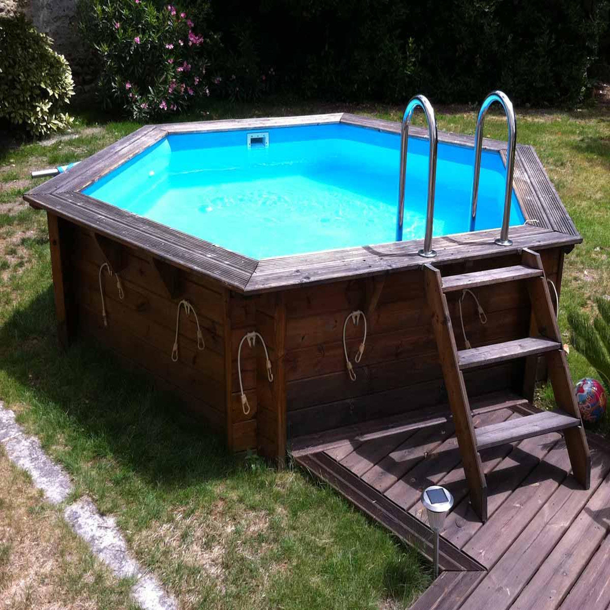 Ubbink Piscine bois Sunwater 4,10 x 1,20 m liner bleu - Ubbink