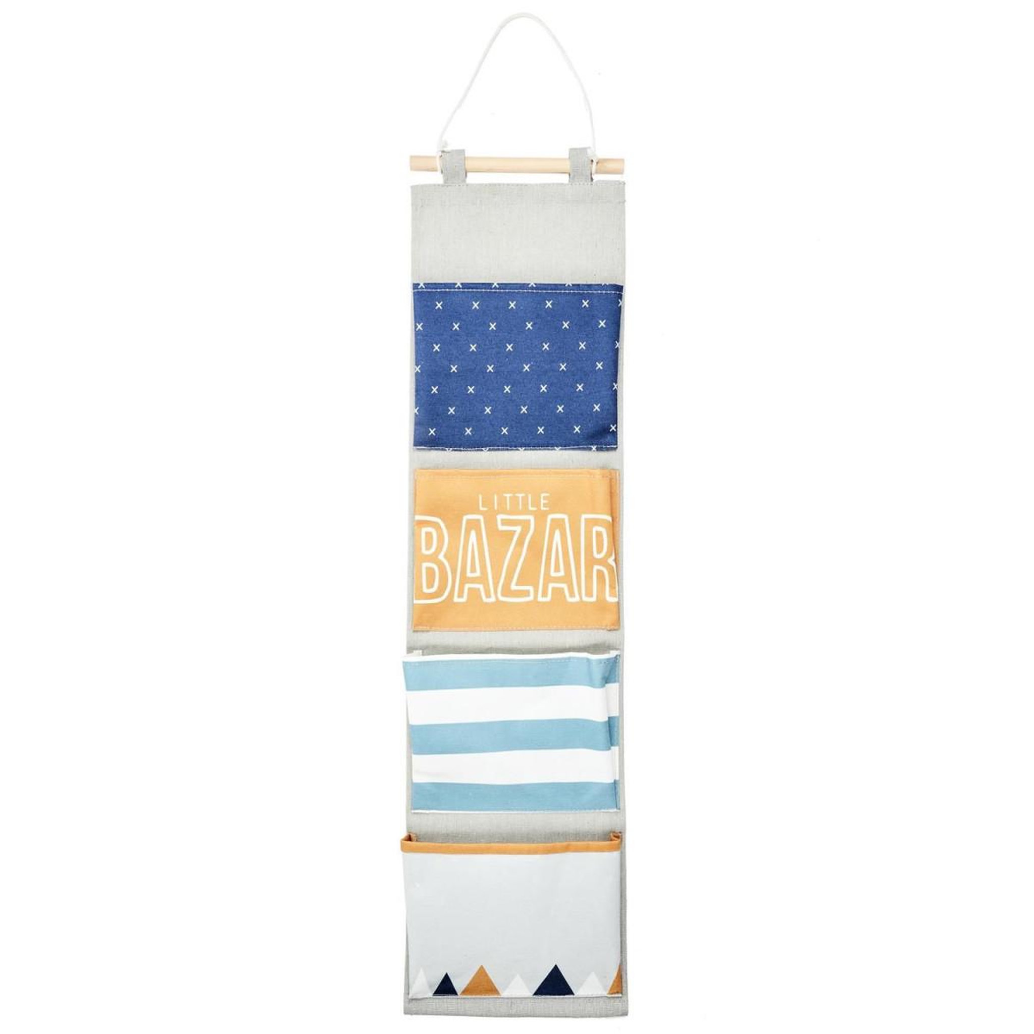HOME DECO KIDS Rangement à suspendre enfant  vertical  86cm bleu