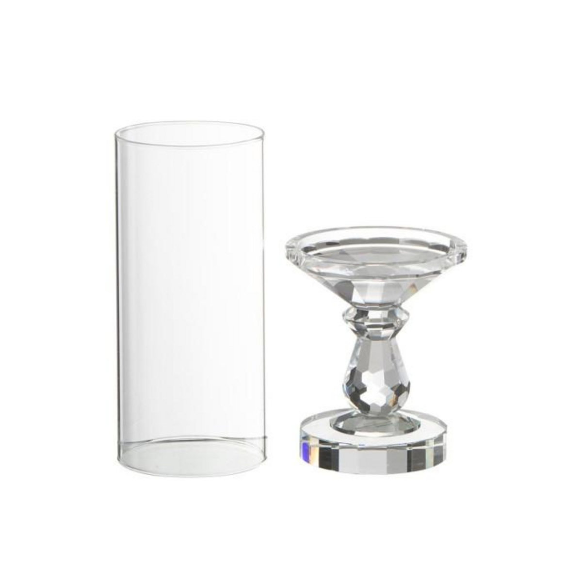 Paris Prix Photophore Design en Cristal  Marie  35cm Transparent