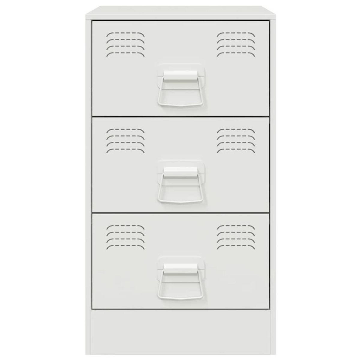 VIDAXL Tables de chevet 2 pcs blanc 34,5x39x62 cm acier