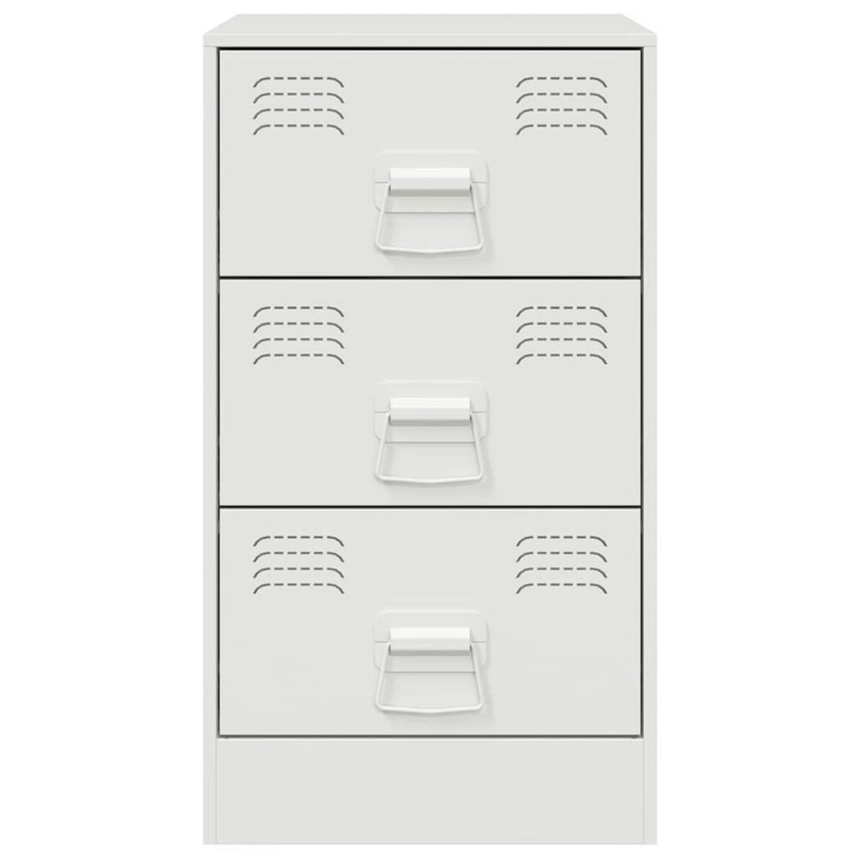 VIDAXL Tables de chevet 2 pcs blanc 34,5x39x62 cm acier