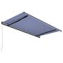 Voir la diapositive 3 : VIDAXL Auvent manuel retractable 500x300 cm Bleu et blanc