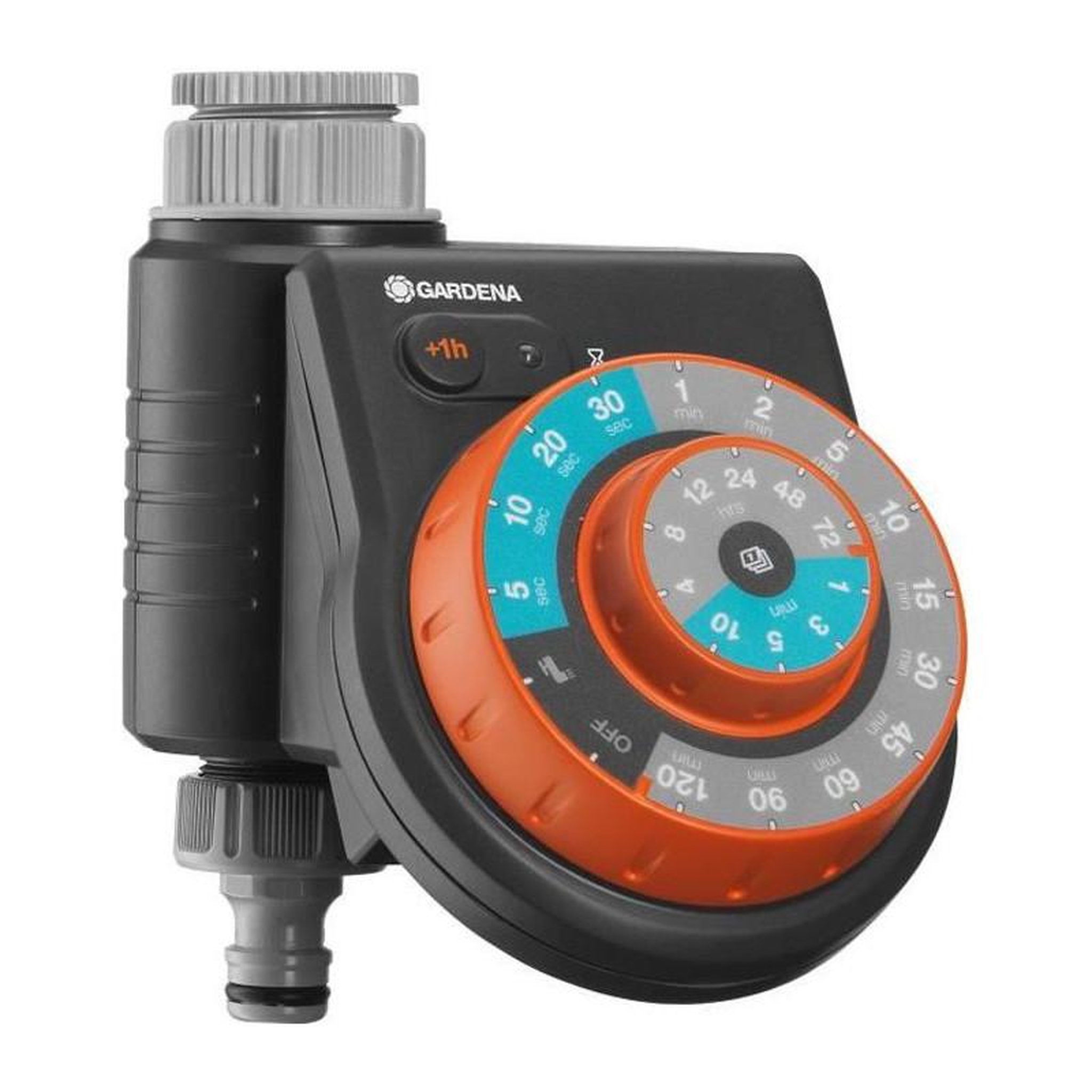 Voir la diapositive 1 : Gardena GARDENA Programmateur darrosage Easy Plus - Bouton rotatif - Pile 9V non fournie - Pression max 12 bar - Resistant eau - 1888-20