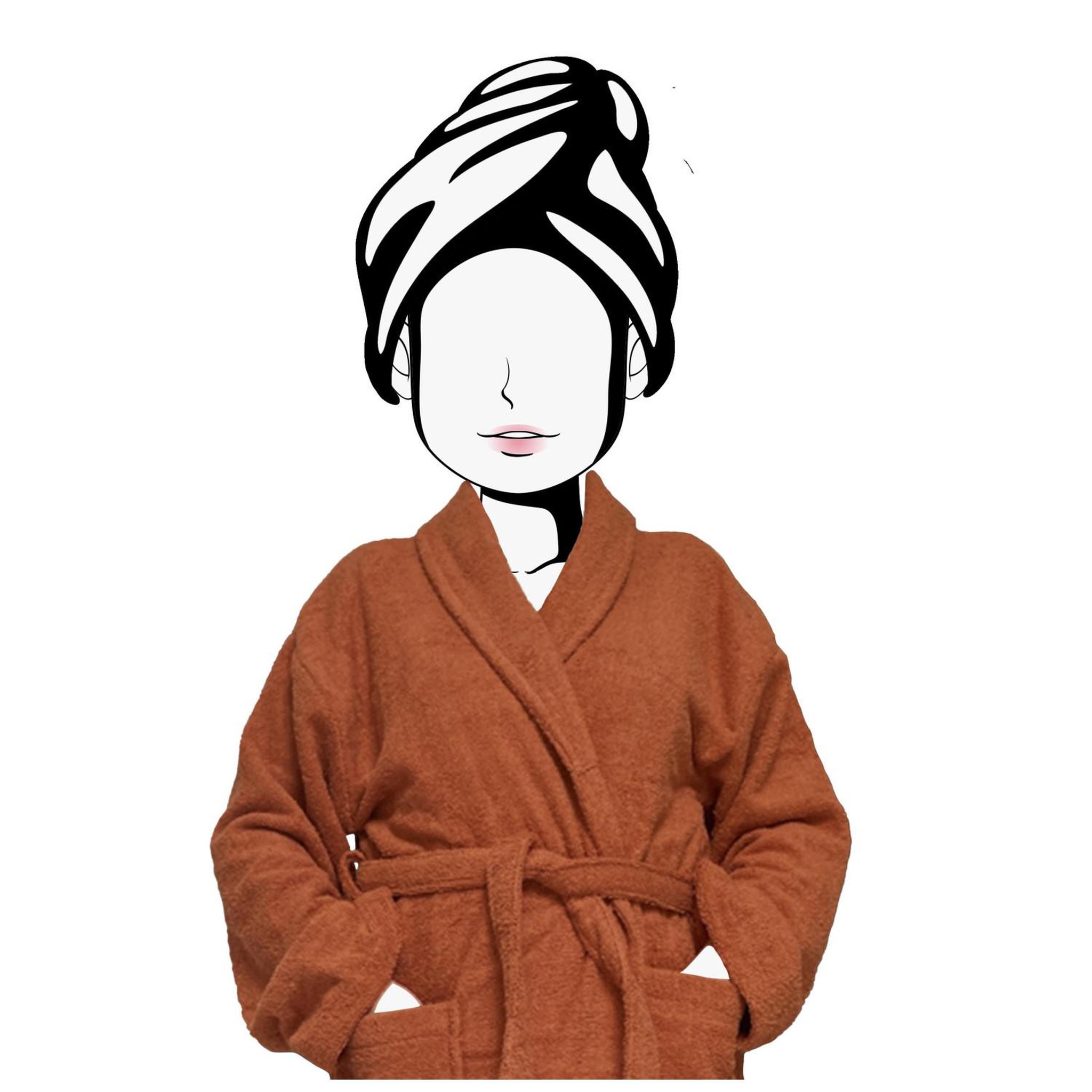 Voir la diapositive 2 : SOLEIL D'OCRE Peignoir en coton 500gr/m2 LAGUNE, par Soleil d'Ocre