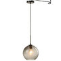 Voir la diapositive 2 : Paris Prix Lampe Suspension en Verre  Boule Pois  40cm Gris