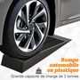 Voir la diapositive 4 : HOMCOM Rampes de levage pour voiture véhicule utilitaire caravane camping-car dim. 20L x 70l x 8H cm HDPE noir
