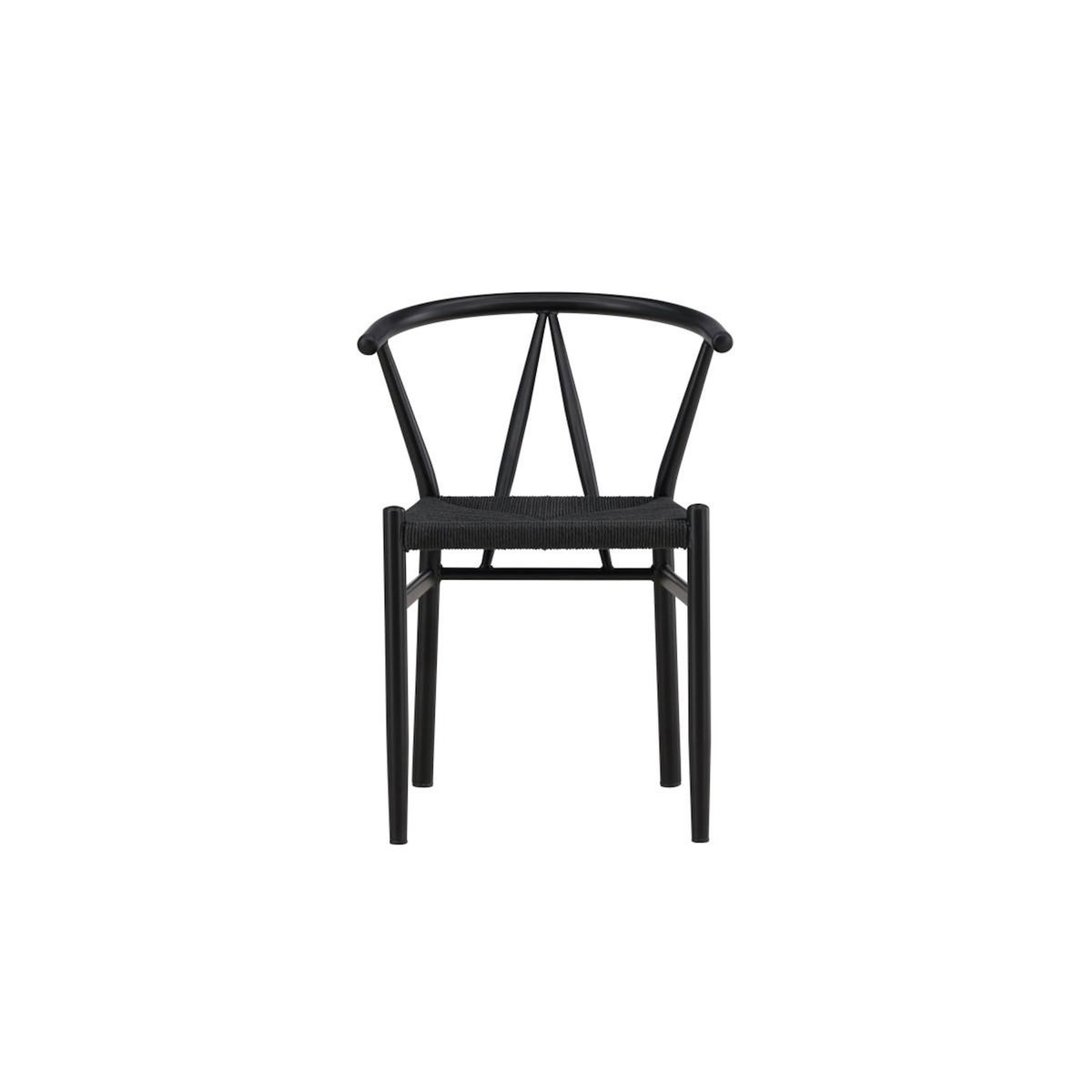 Paris Prix Chaise en Assise Tressée  Alfons  72cm Noir