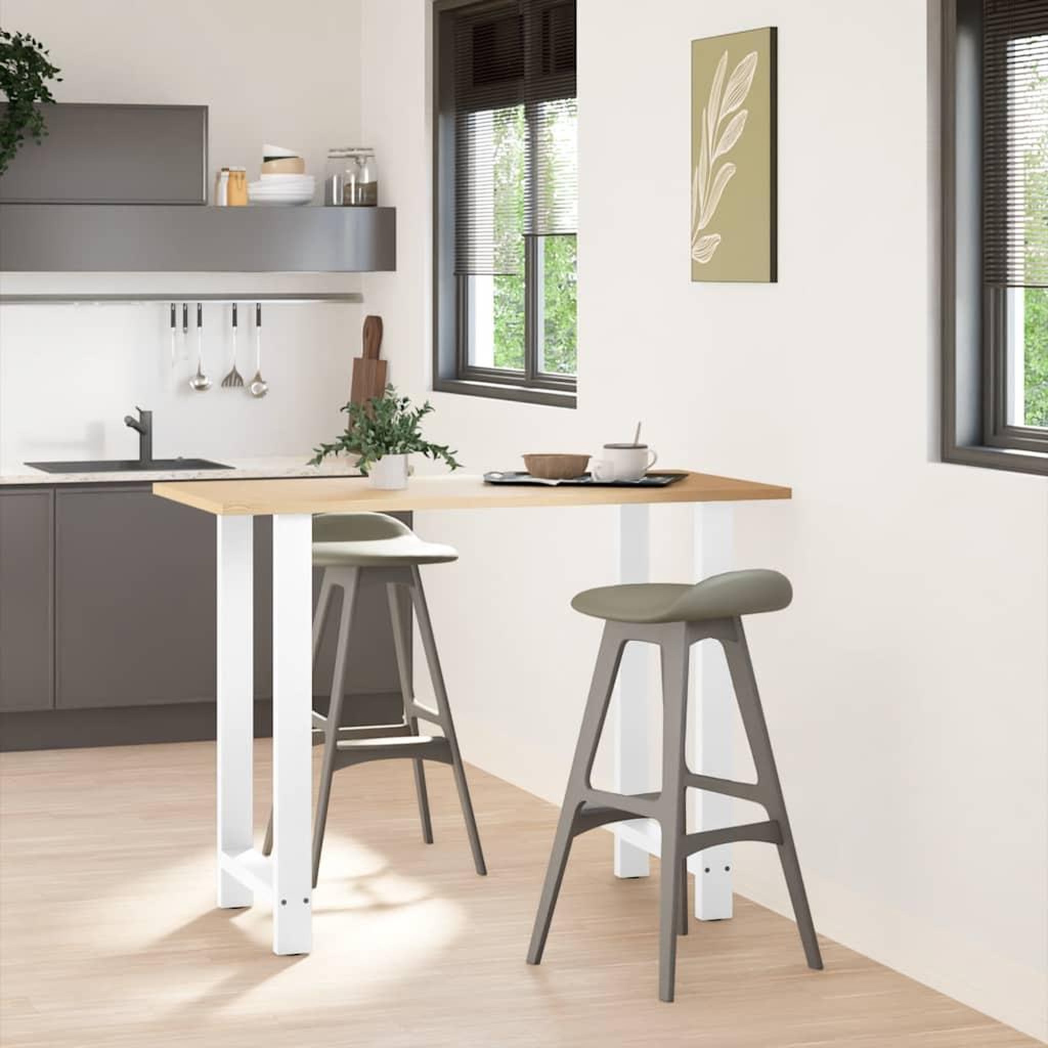 Voir la diapositive 2 : VIDAXL Pieds de table basse blanc 2 pcs 60x(100-101) cm acier