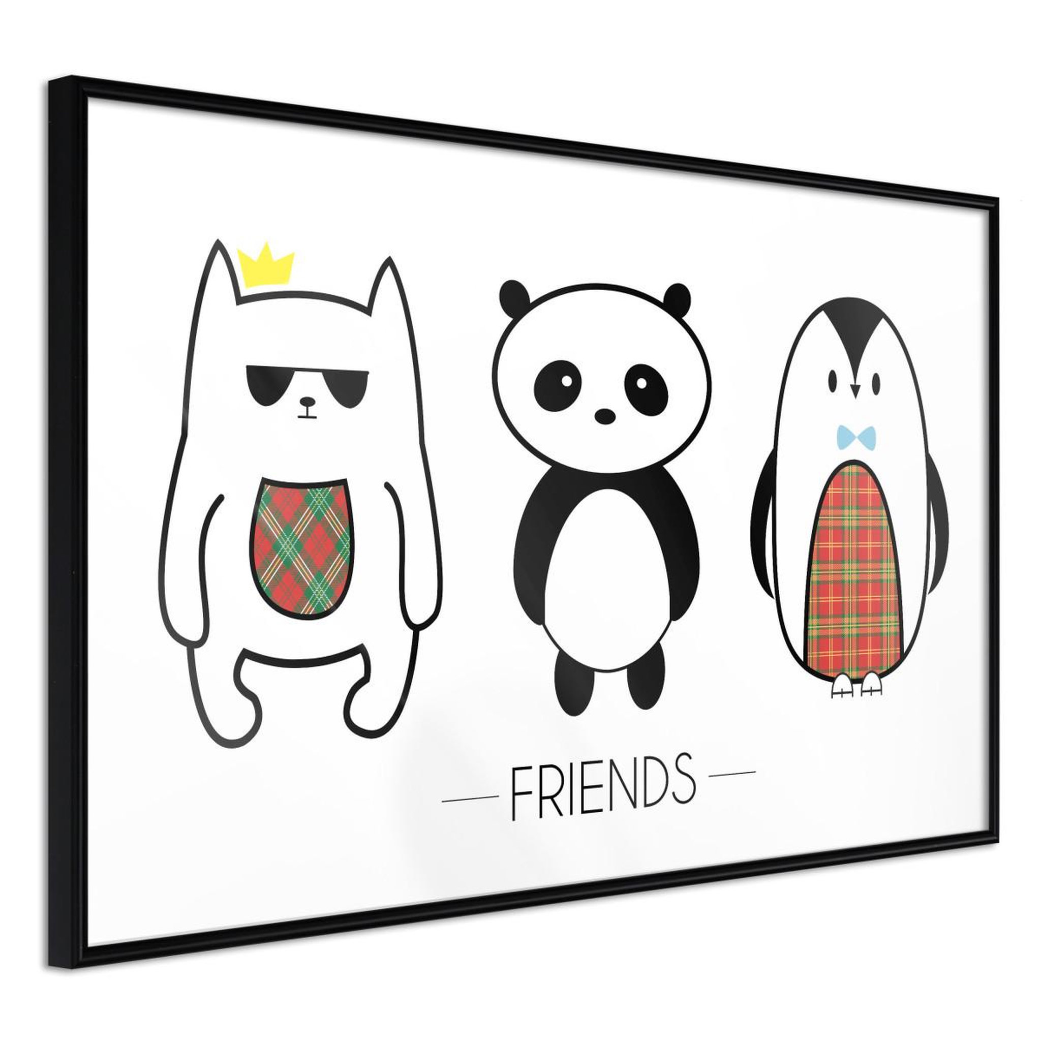 Paris Prix Affiche murale encadrée  buddies. Coloris disponibles : Noir, Jaune