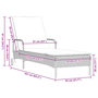 Voir la diapositive 6 : VIDAXL Chaise longue avec roues et coussins gris clair resine tressee
