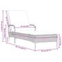 Voir la diapositive 6 : VIDAXL Chaise longue avec roues et coussins gris clair resine tressee