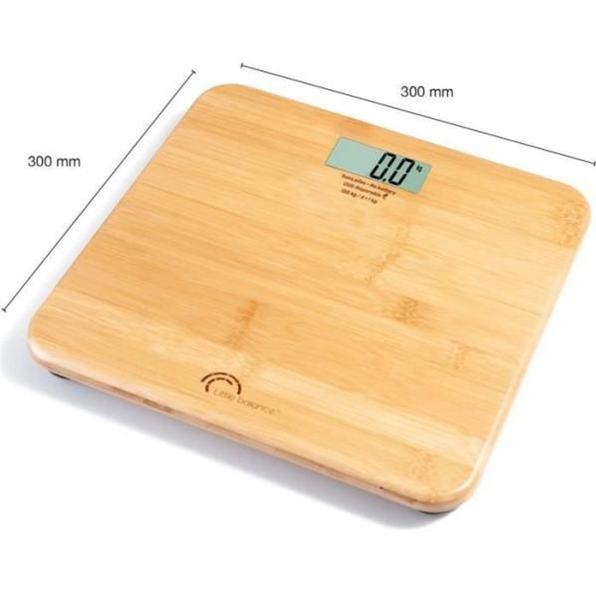 Voir la diapositive 2 : LITTLE BALANCE Balance - Pese Personne  - LITTLE BALANCE - 8745 - USB-réparable - 150 kg / 100 g - My bamboo
