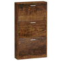 Voir la diapositive 5 : VIDAXL Armoire a chaussures Chene fume 59x17x108 cm Bois d'ingenierie