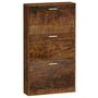 Voir la diapositive 5 : VIDAXL Armoire a chaussures Chene fume 59x17x108 cm Bois d'ingenierie
