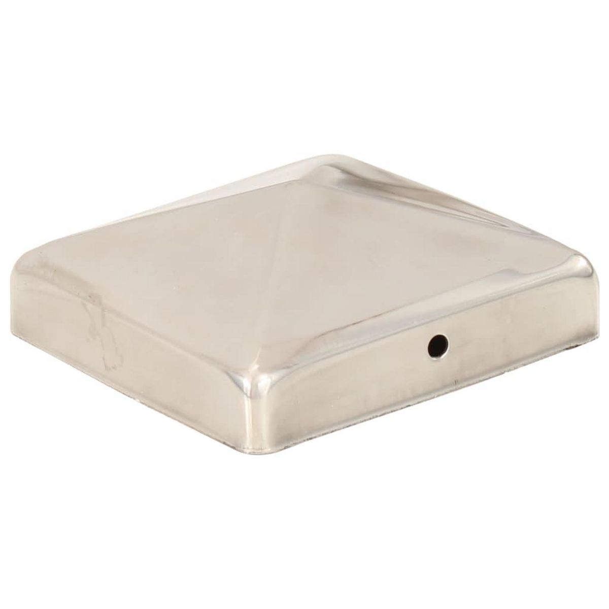 VIDAXL Bouchons de poteau de cloture pyramidaux 6 pcs Inox 91x91 mm