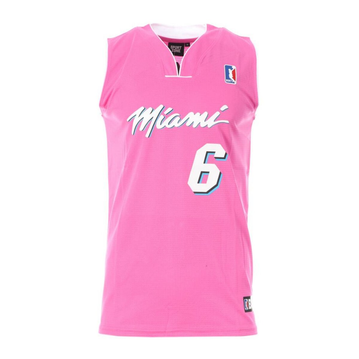 Miami Maillot de basket Rose Homme Sport Zone Miami 6 pas cher