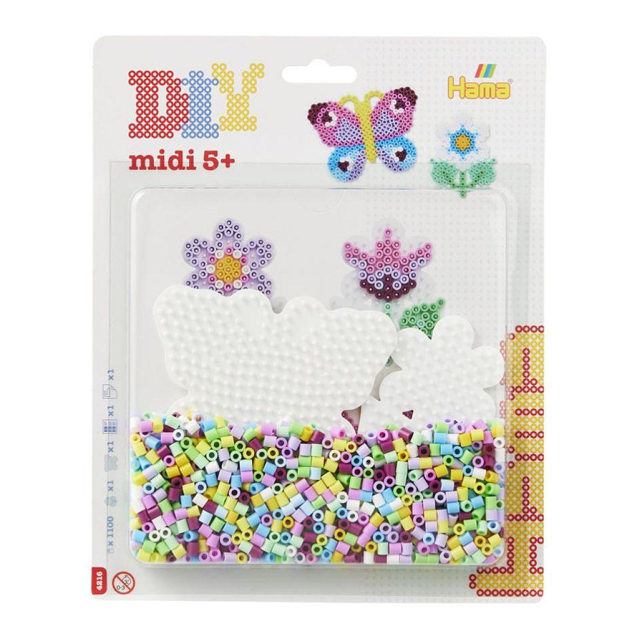 Hama Perles a repasser grand modele plaques fleur et papillon
