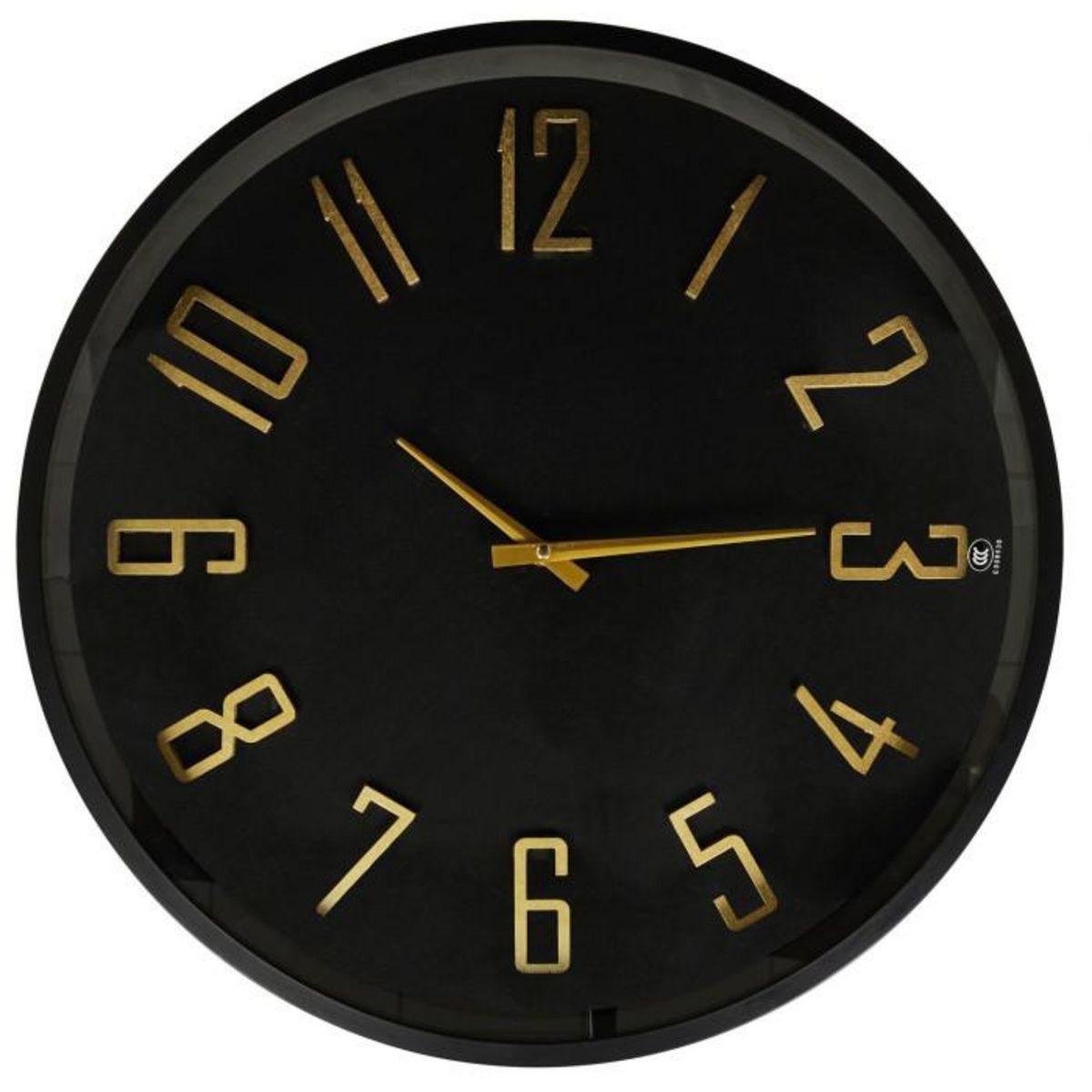 Paris Prix Table d'Apppoint Horloge  Lounge  50cm Noir