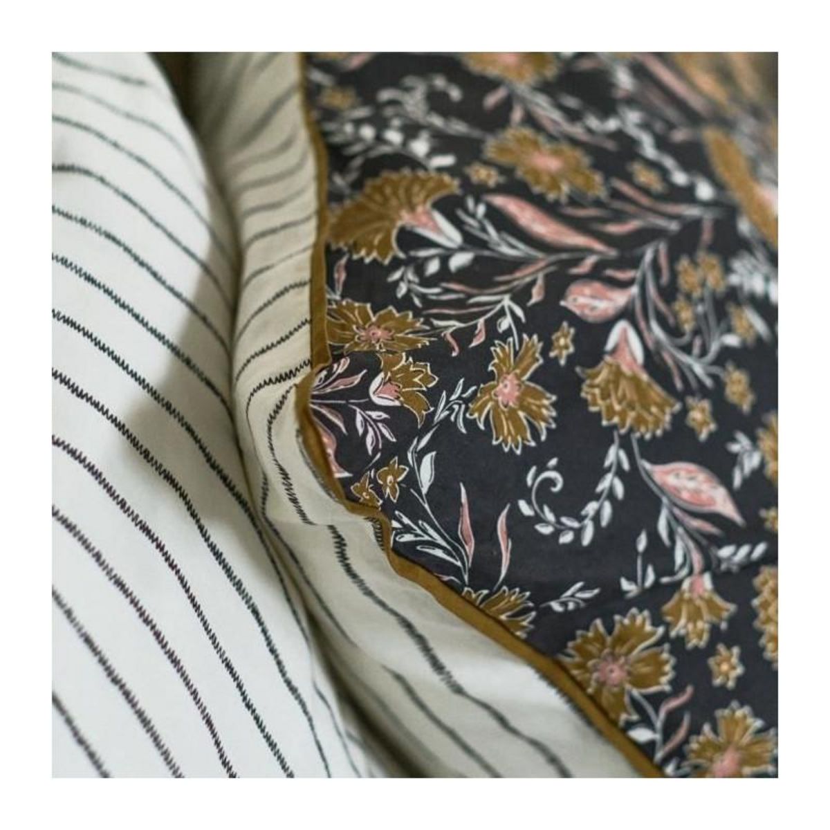 Today PARURE DE LIT TODAY - HOUSSE DE COUETTE 220X240 + 2 TAIES D OREILLER 63X63 - 100% COTON 57 fils - Marigold Indies