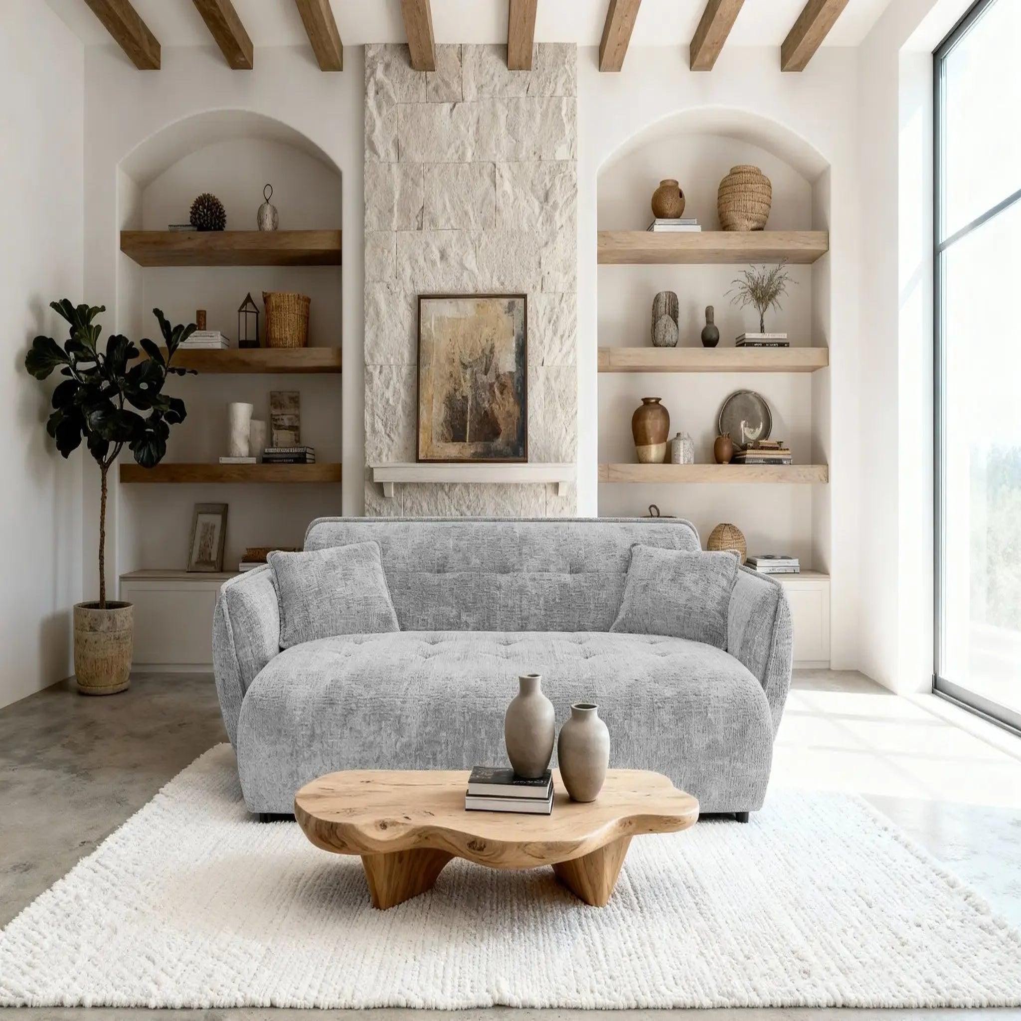 Voir la diapositive 3 : CASANOVA PARIS Mona - canapé droit tissu chenille 3 places