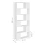 Voir la diapositive 6 : VIDAXL Bibliotheque/Separateur de piece Blanc Bois d'ingenierie