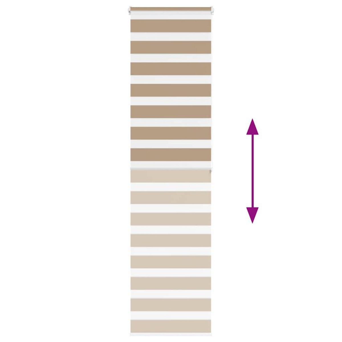 VIDAXL Store zebre marron sable largeur du tissu 55,9 cm polyester