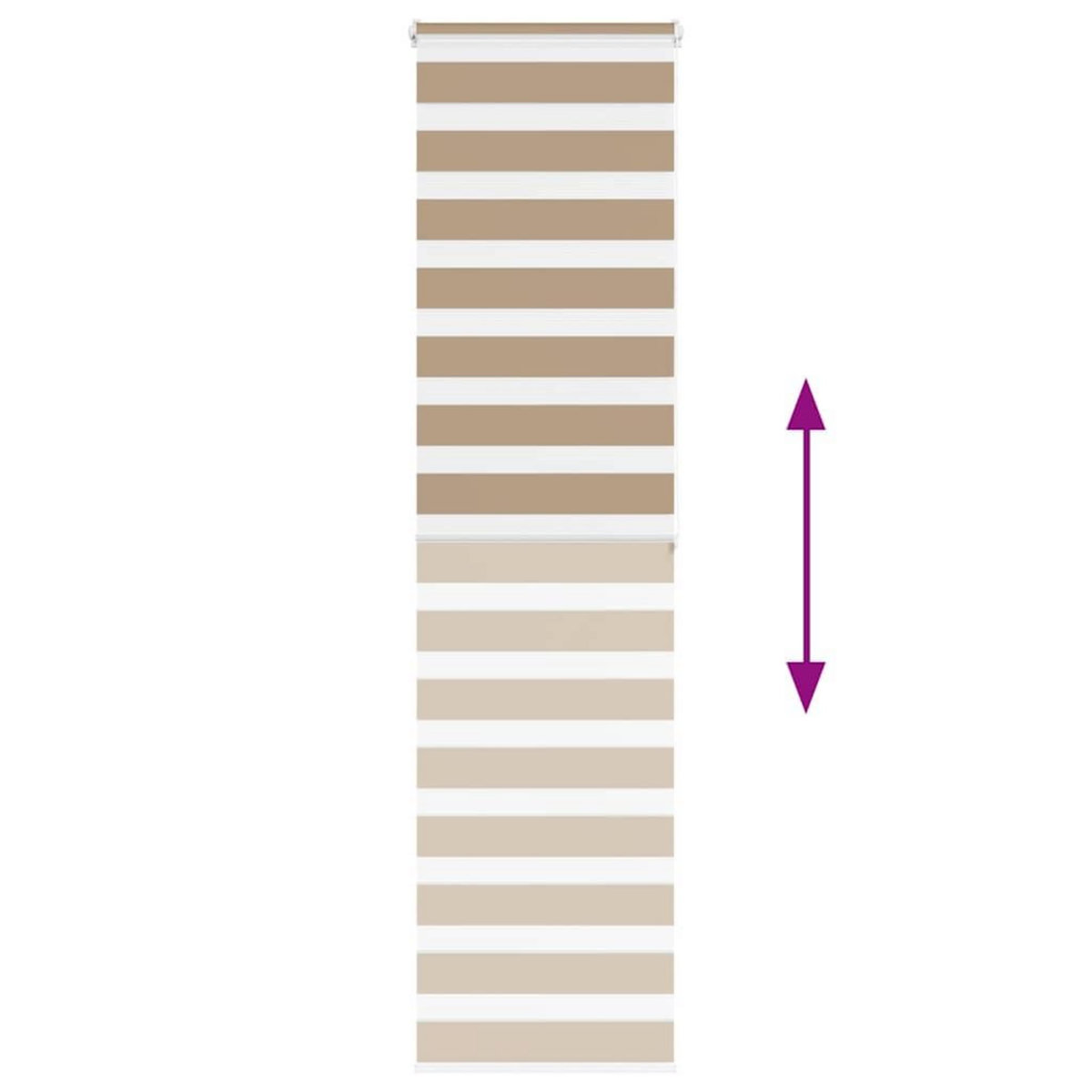 VIDAXL Store zebre marron sable largeur du tissu 55,9 cm polyester