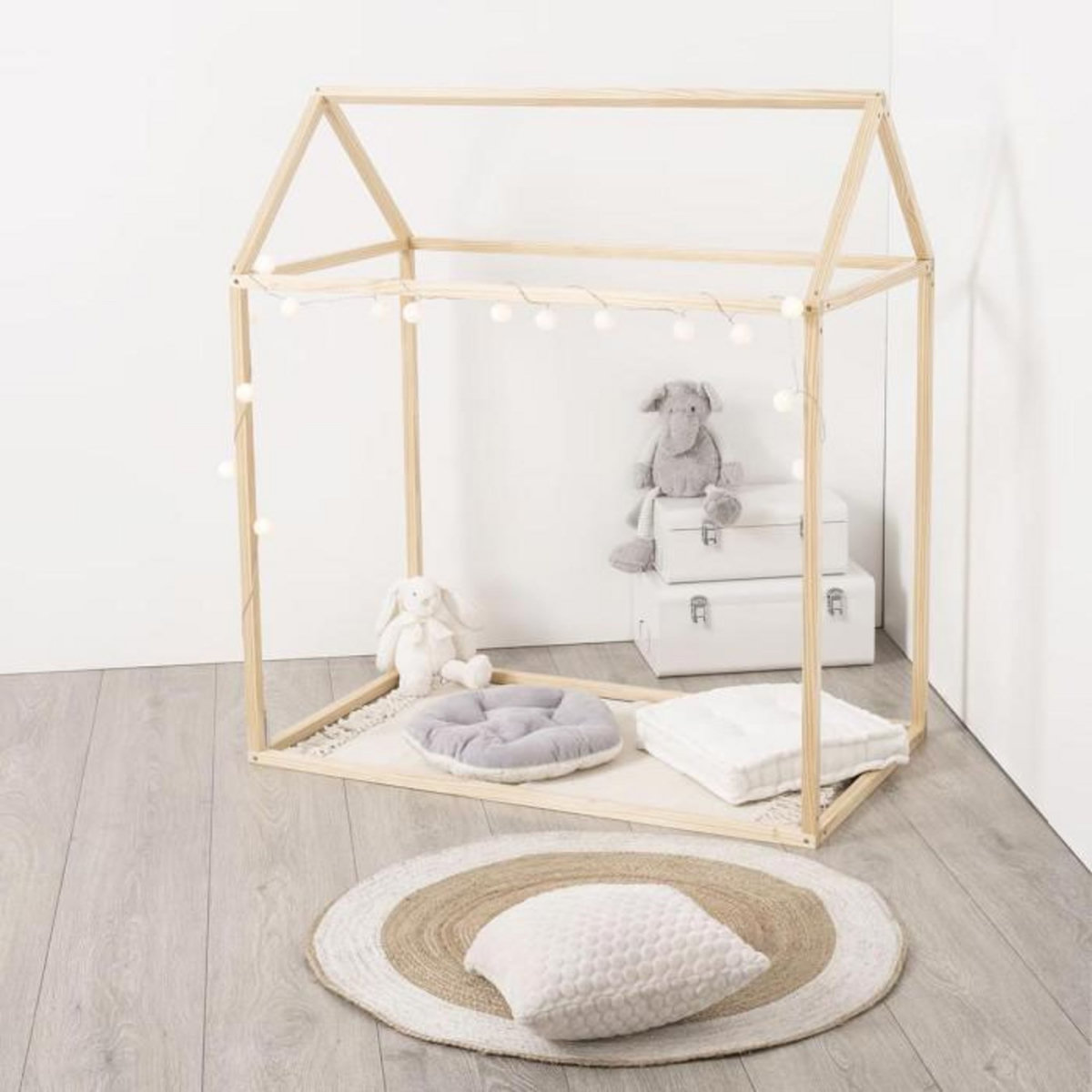 Atmosphera Kids Cabane Déco Enfant 126cm Naturel