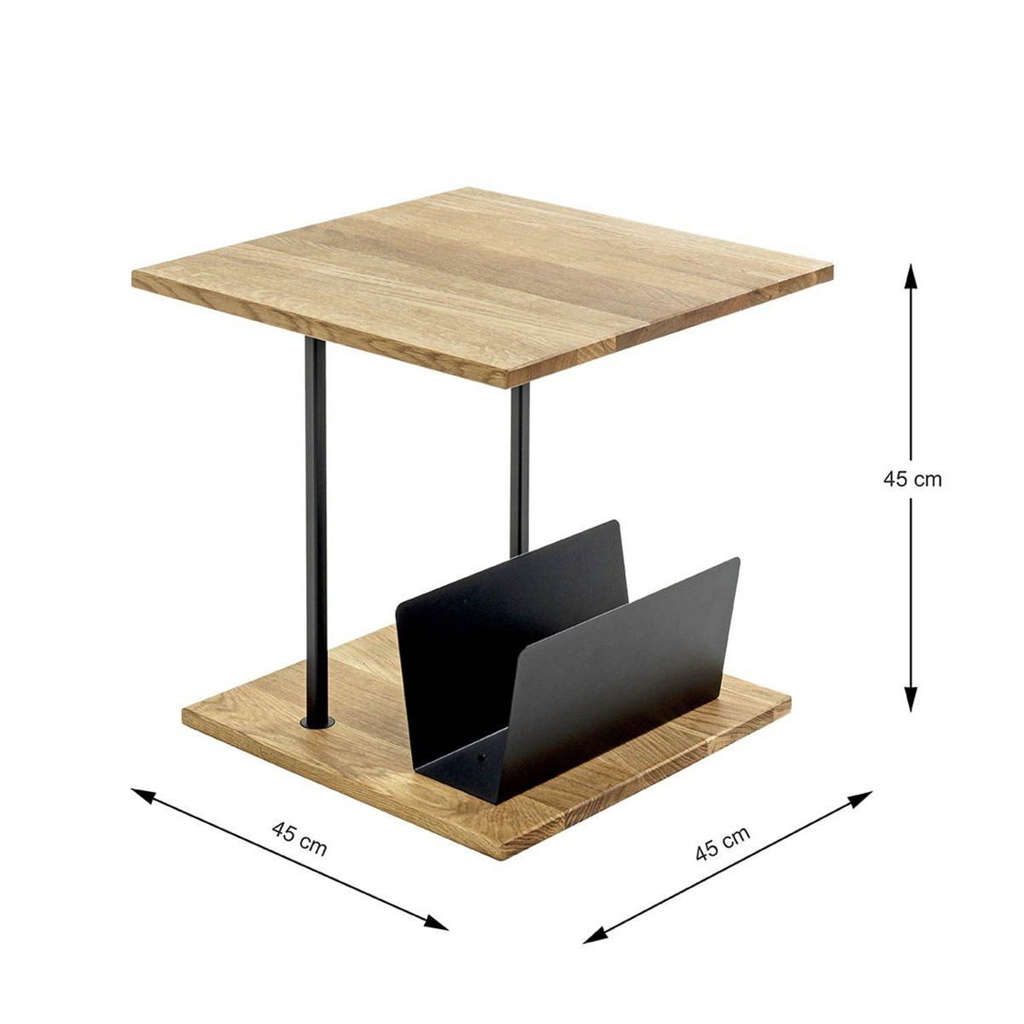 Voir la diapositive 6 : Paris Prix Table d'appoint & porte revues  pika  45cm chêne & noir