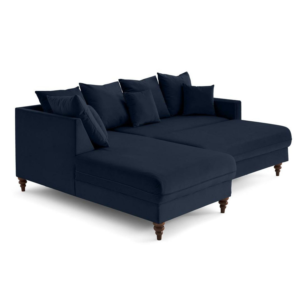 BEST MOBILIER Flamingo - canapé d'angle gauche 4 places convertible en velours