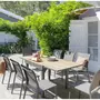 HESPERIDE Table de jardin extensible Piazza en aluminium - 8 Places