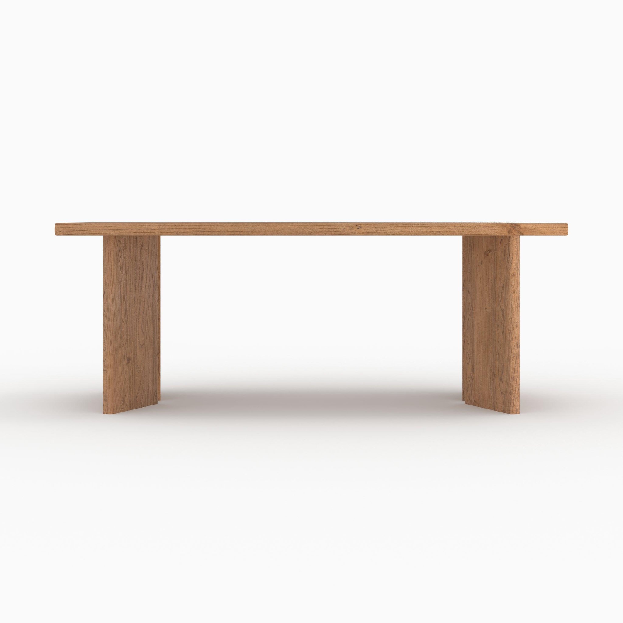Voir la diapositive 3 : MAISON PAVANE Table rectangulaire en bois d'orme 8 personnes-albane