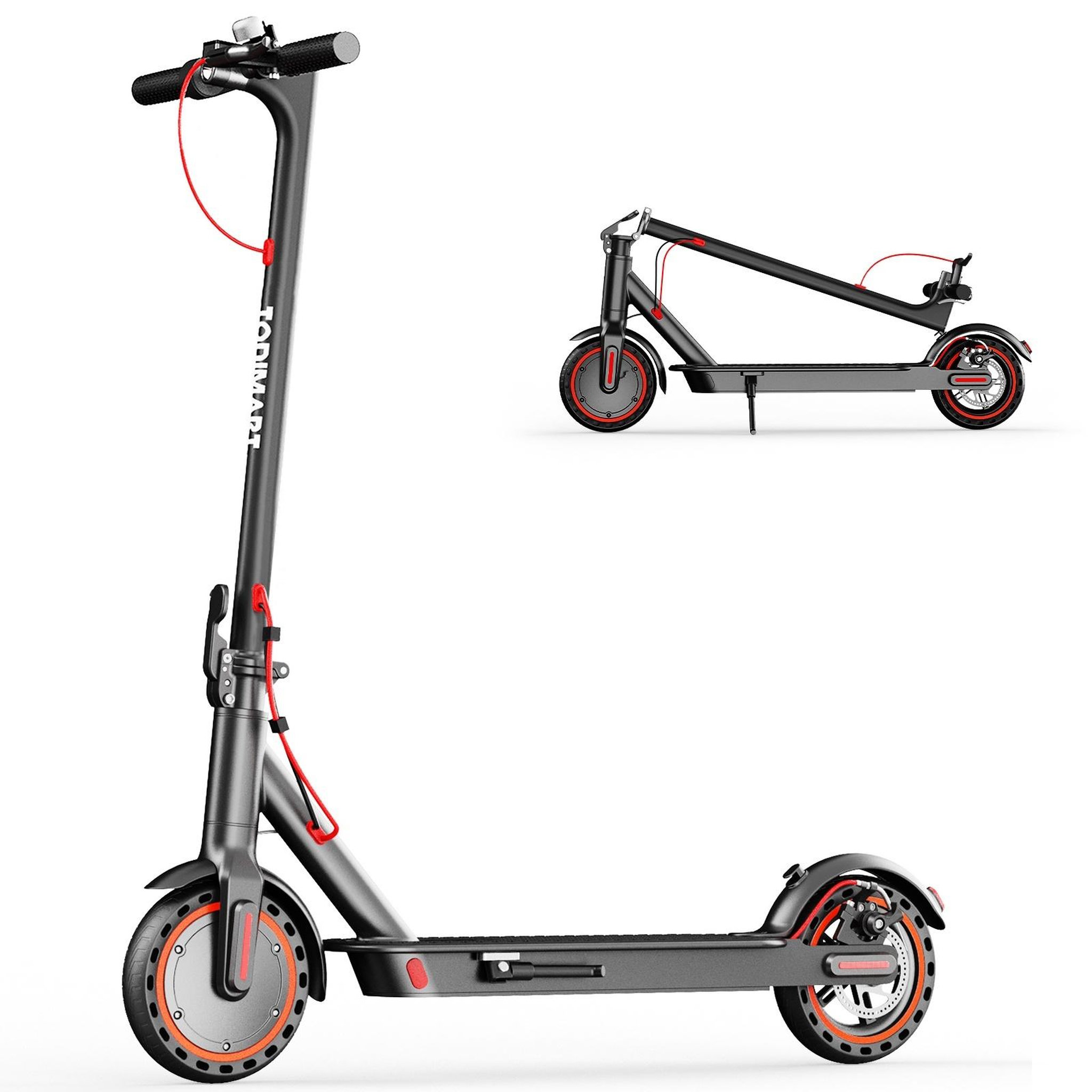 TODIMART Trottinette électrique pliable todimart t3, pneus pleins 8,5 , vitesse maximale 20 km/h, noire