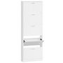 Voir la diapositive 2 : VIDAXL Armoire a chaussure Blanc brillant 59x17x169 cm Bois ingenierie