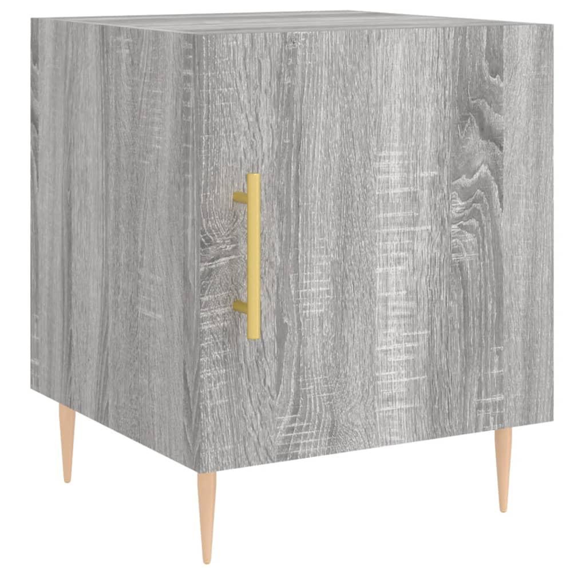 Voir la diapositive 5 : VIDAXL Tables de chevet 2 pcs sonoma gris 40x40x50cm bois d'ingenierie