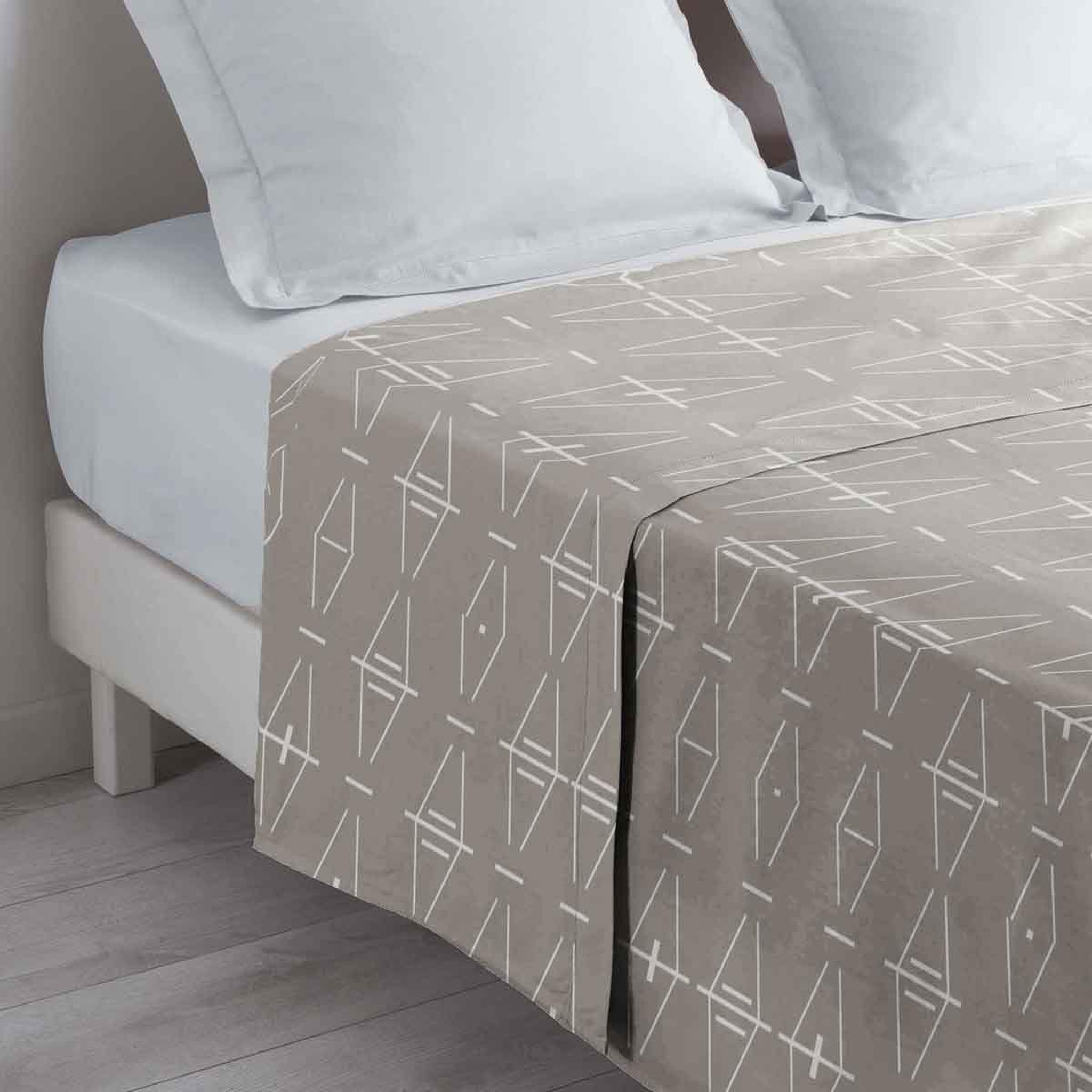 Douceur d'Intérieur Drap Plat en Coton  Aristide  240x300cm Naturel