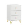 Voir la diapositive 1 : SOBUY SoBuy - Table De Chevet à 3 tiroirs - Moderne - FBT115-L