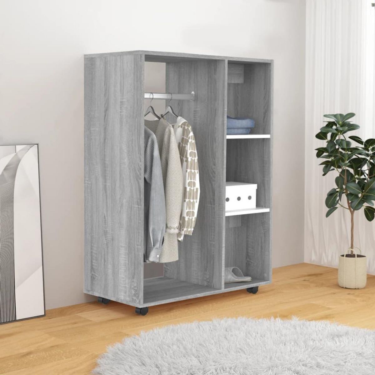 VIDAXL Garde-robe Sonoma gris 80x40x110 cm Bois d'ingenierie
