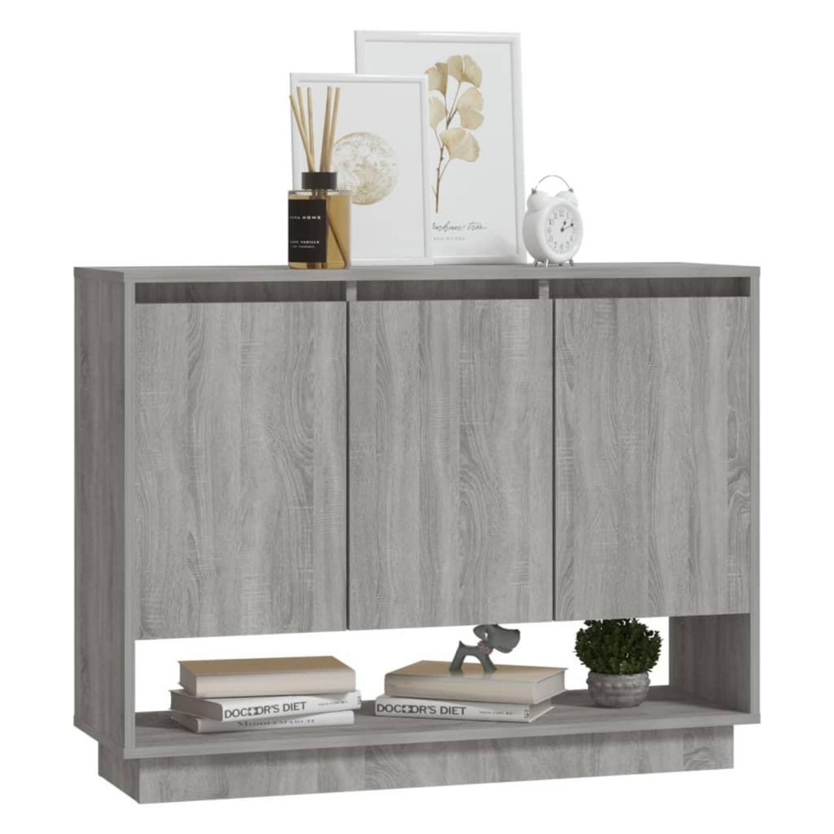 VIDAXL Buffet Sonoma gris 97x31x75 cm Bois d'ingenierie