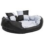 Voir la diapositive 2 : VIDAXL Coussin reversible lavable pour chien Gris et noir 85x70x20 cm