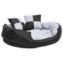 Voir la diapositive 2 : VIDAXL Coussin reversible lavable pour chien Gris et noir 85x70x20 cm