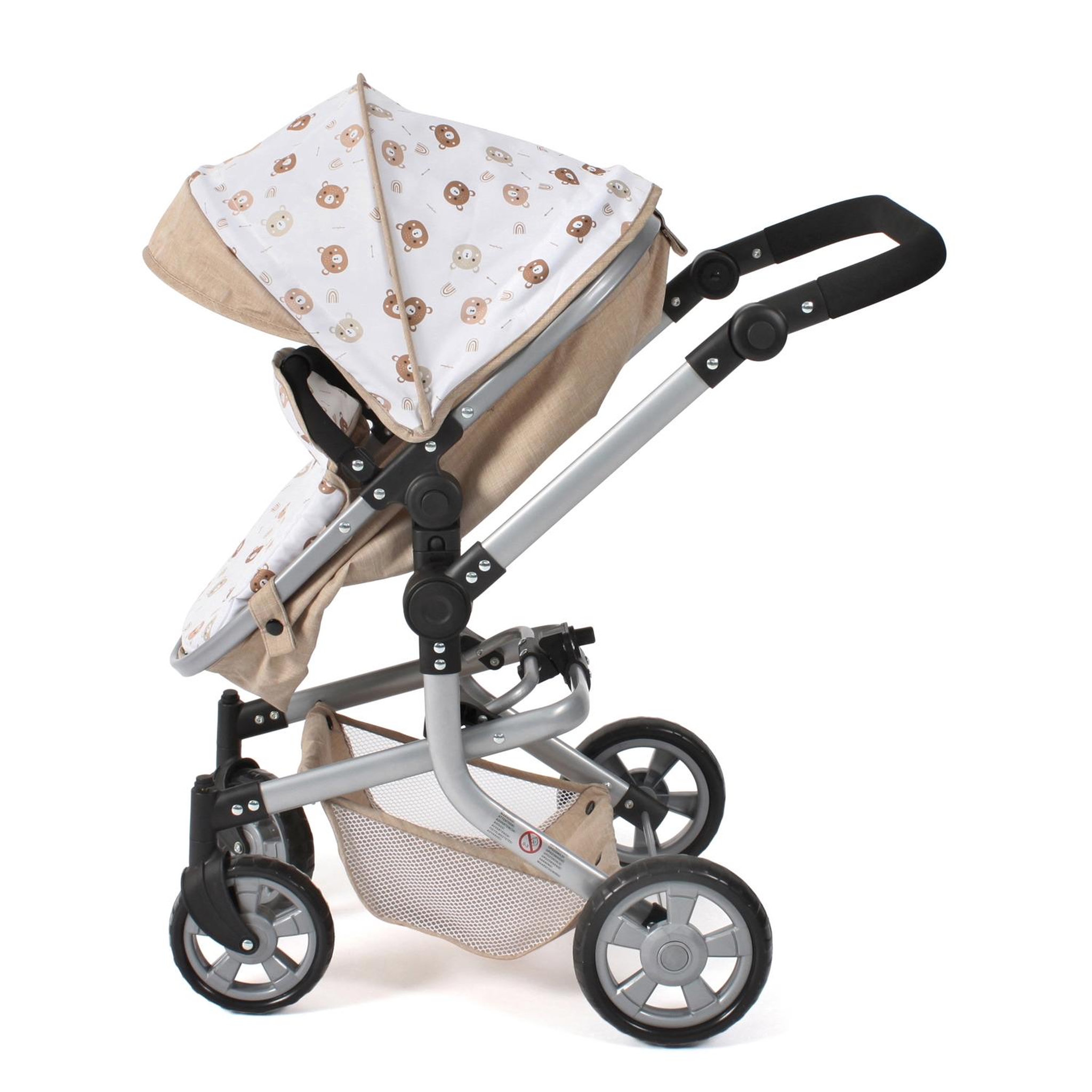 Voir la diapositive 6 : BAYER CHIC 2000 Poussette pour poupée combinée 2 en 1 Mika Beige avec oursons