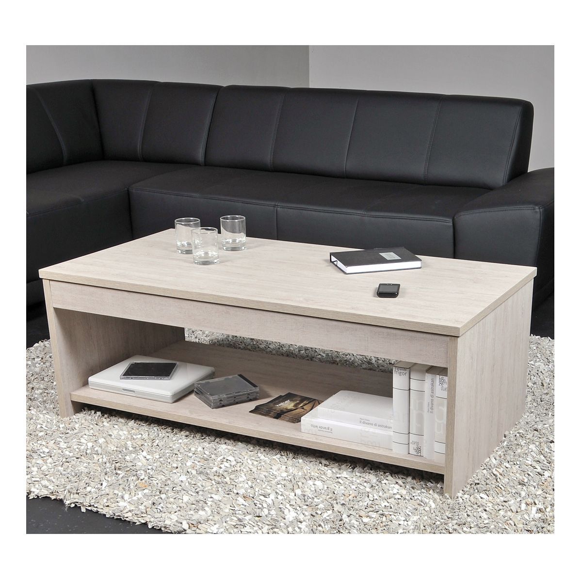 Table basse relevable ORIGAMI 120 x 60 cm