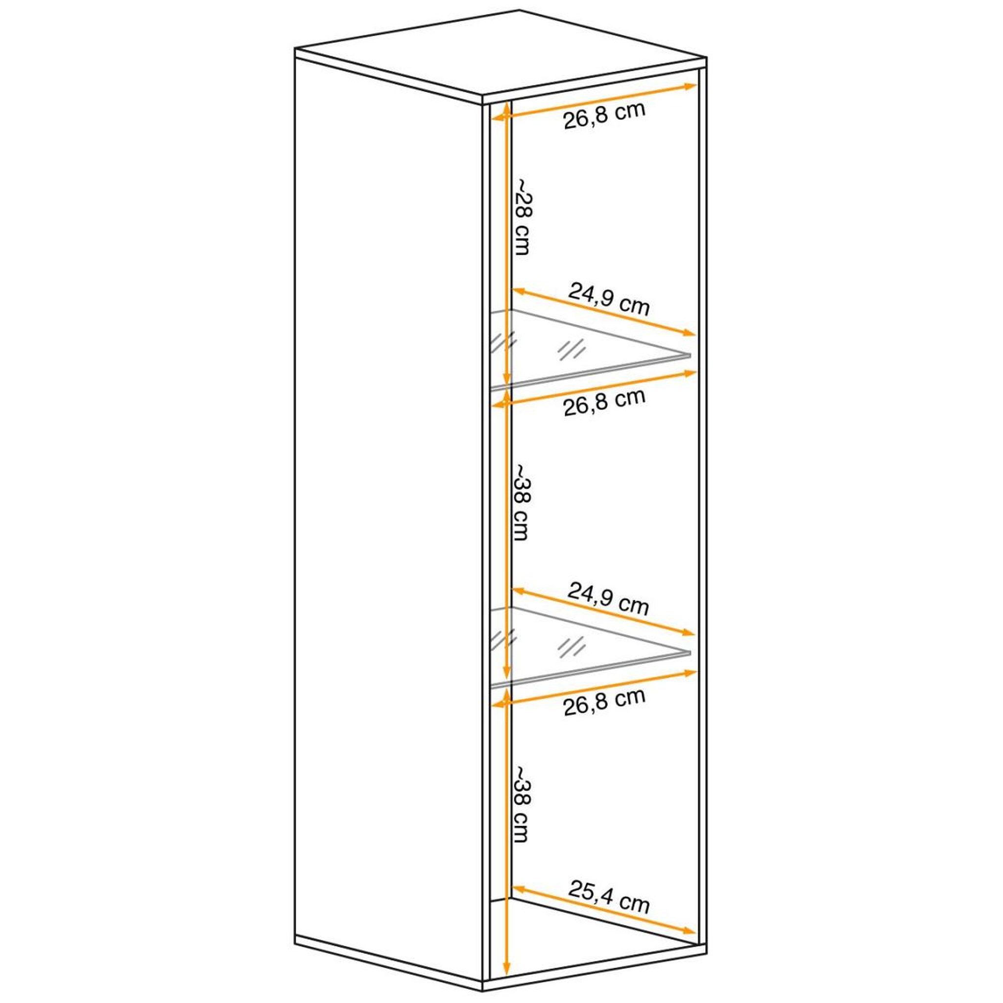 Voir la diapositive 5 : Paris Prix Vitrine murale led  switch  120cm blanc
