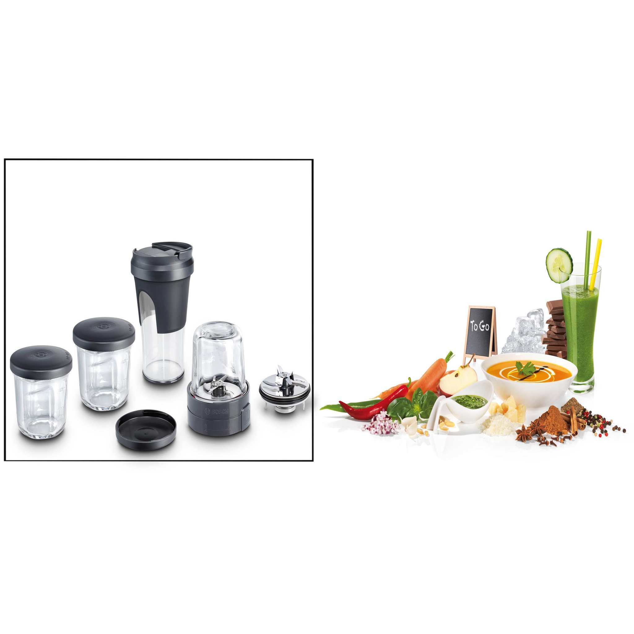 Voir la diapositive 3 : BOSCH Kit d'accessoires 5en1 pour robots ménagers - muz45xtm1