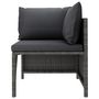 Voir la diapositive 4 : VIDAXL Salon de jardin 5 pcs avec coussins Gris Resine tressee