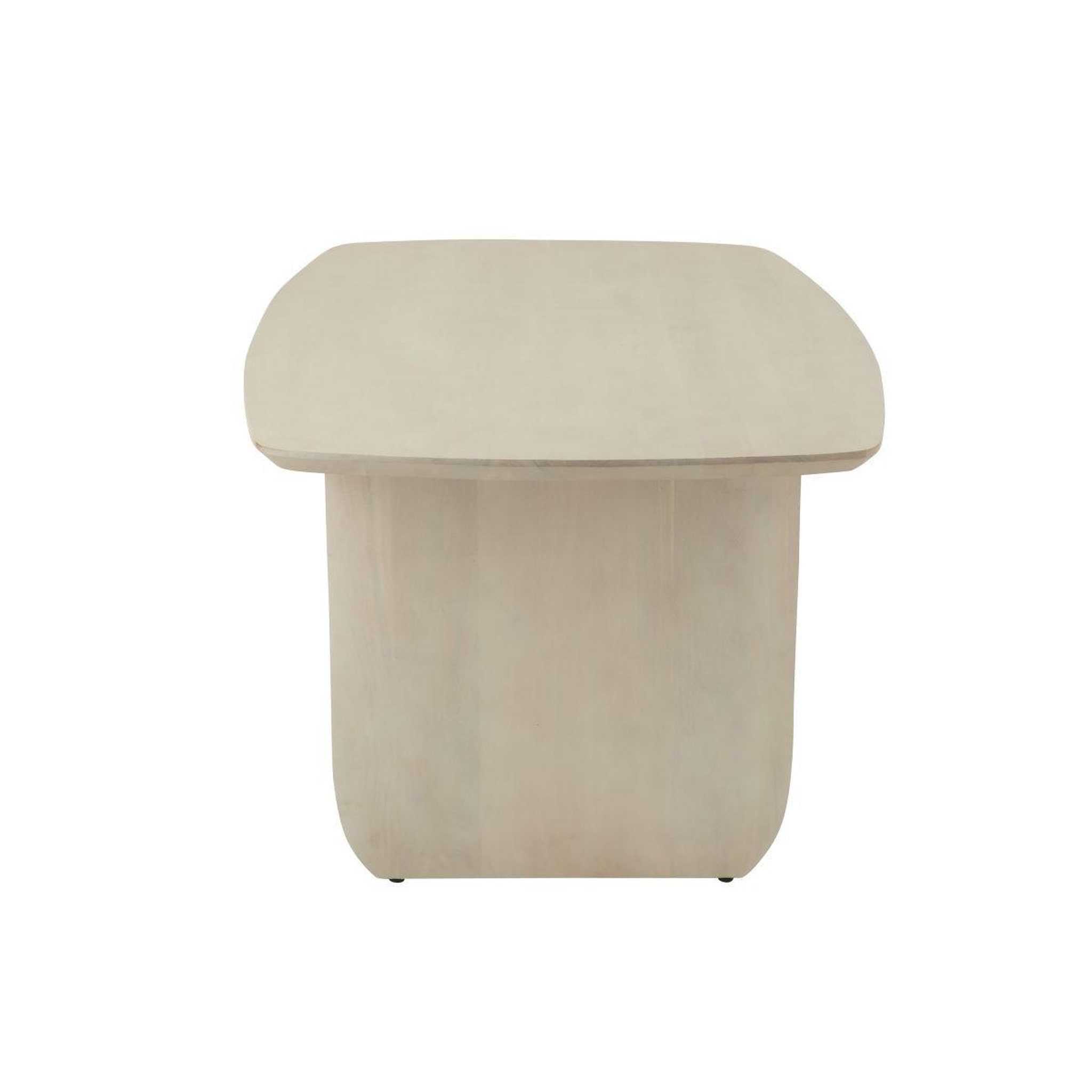 Voir la diapositive 3 : J-LINE Table à manger en bois  william  190cm blanc